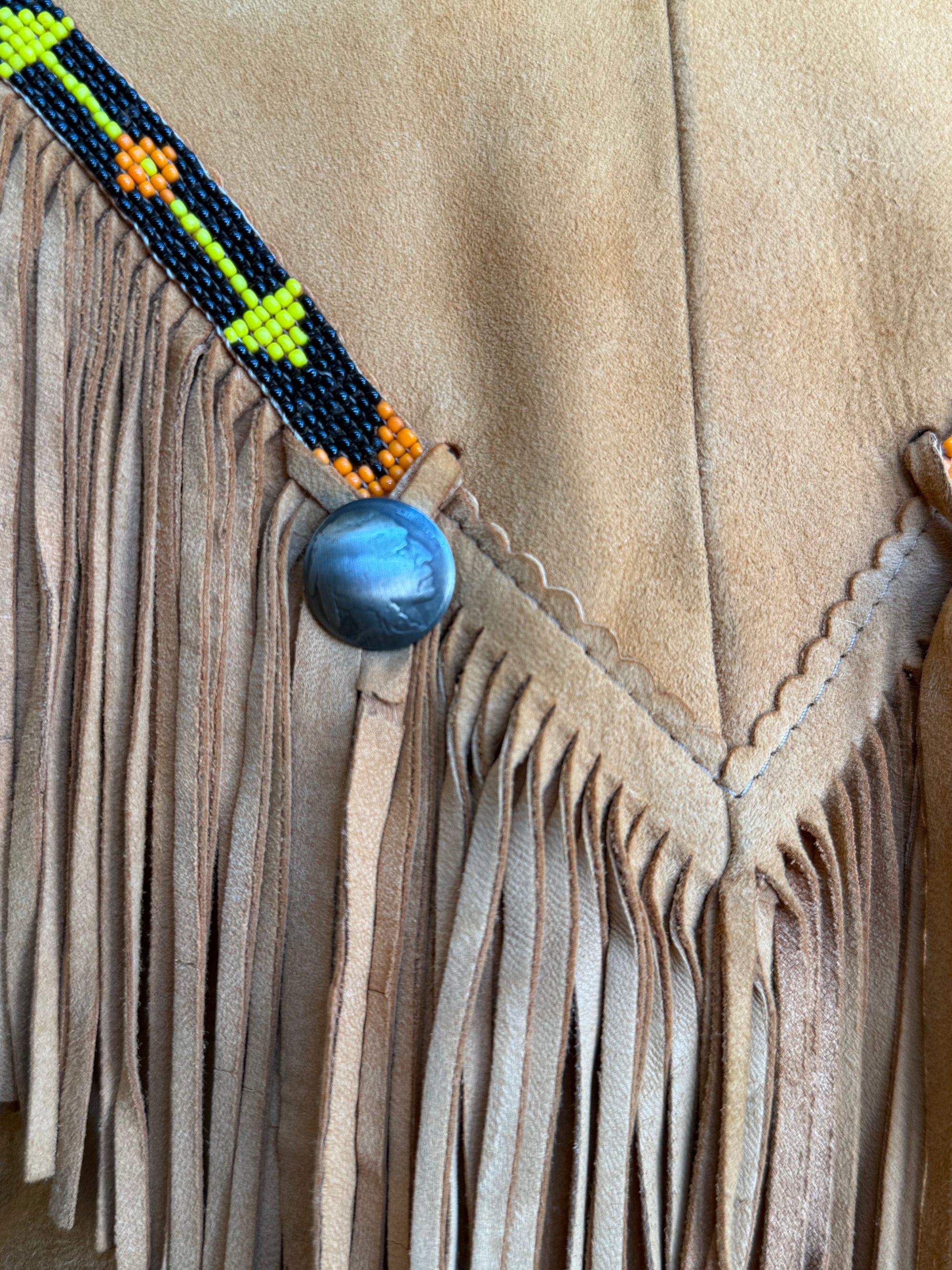 Vintage Char & Sher Beaded Fringe Jacket