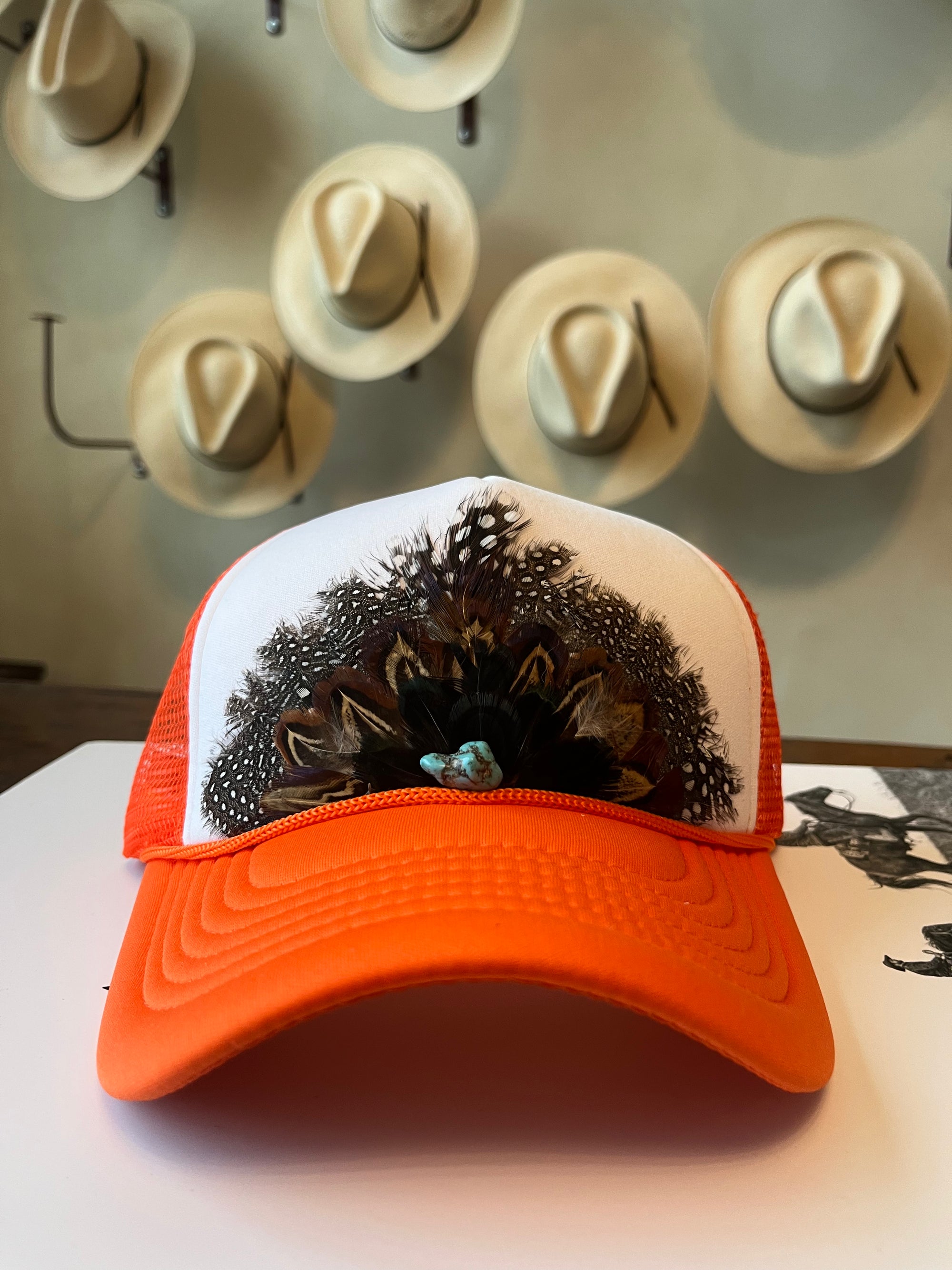 Feather Trucker Hat