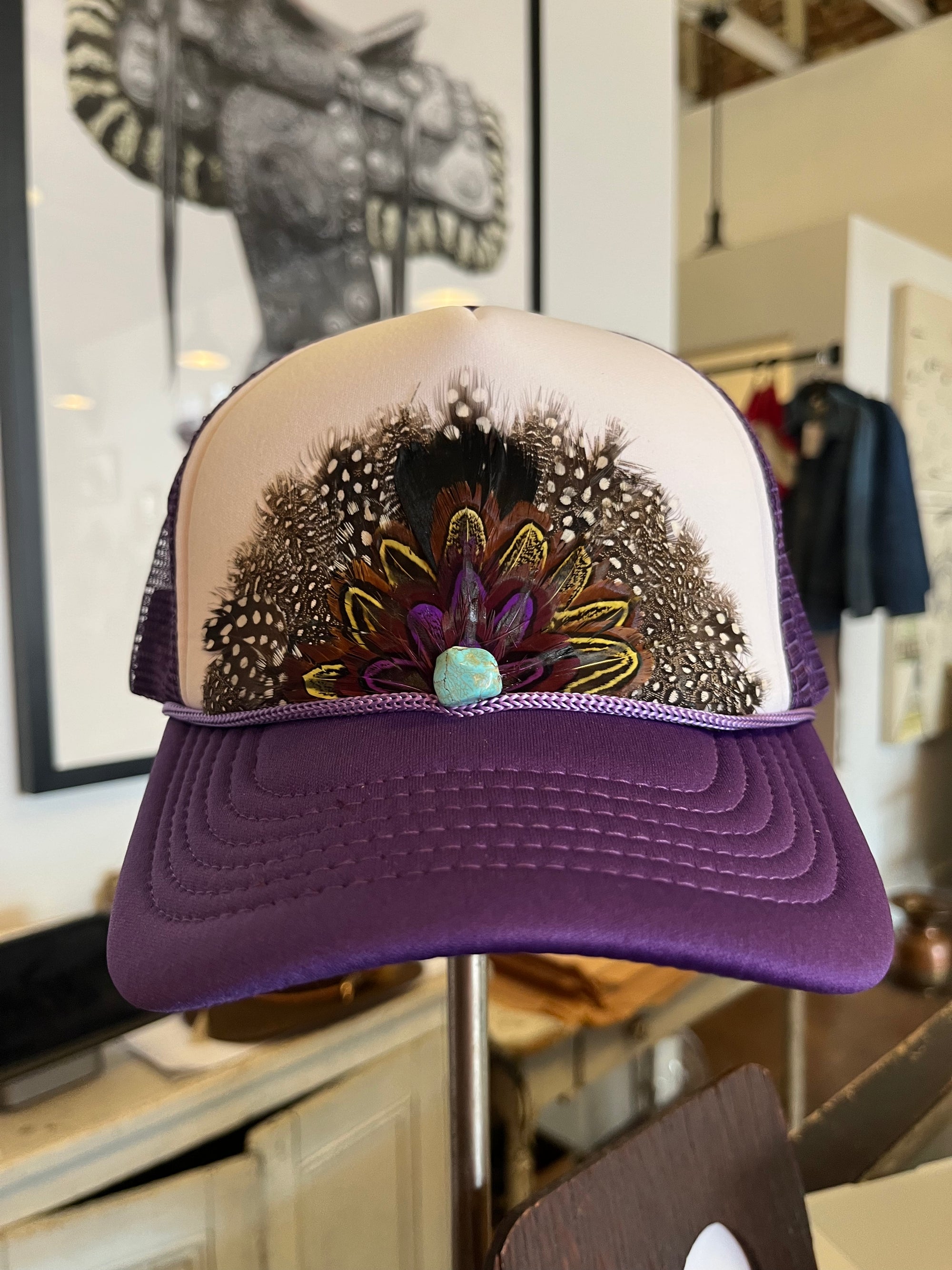 Feather Trucker Hat