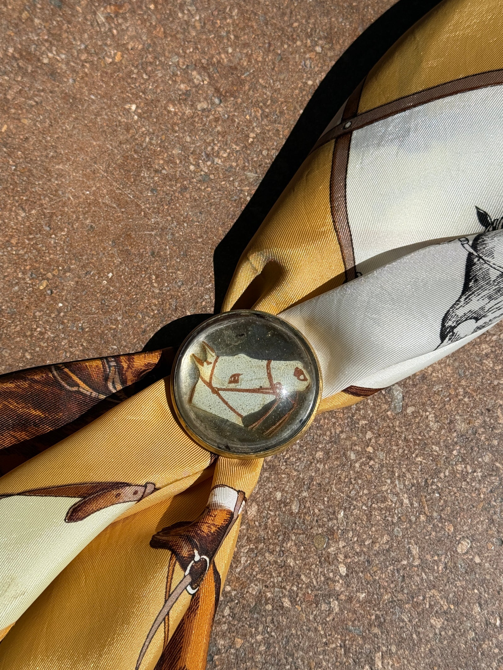Horse Head Scarf Slide