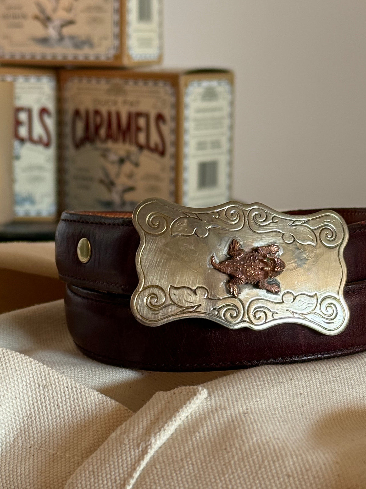 Horned Frog Belt Buckle