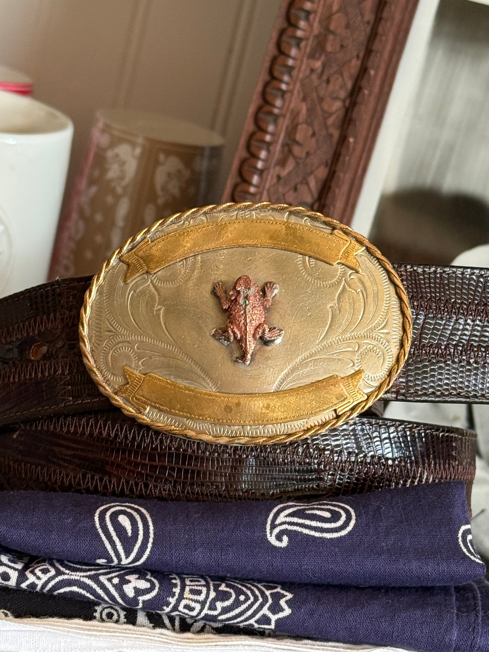 Horned Frog Belt Buckle