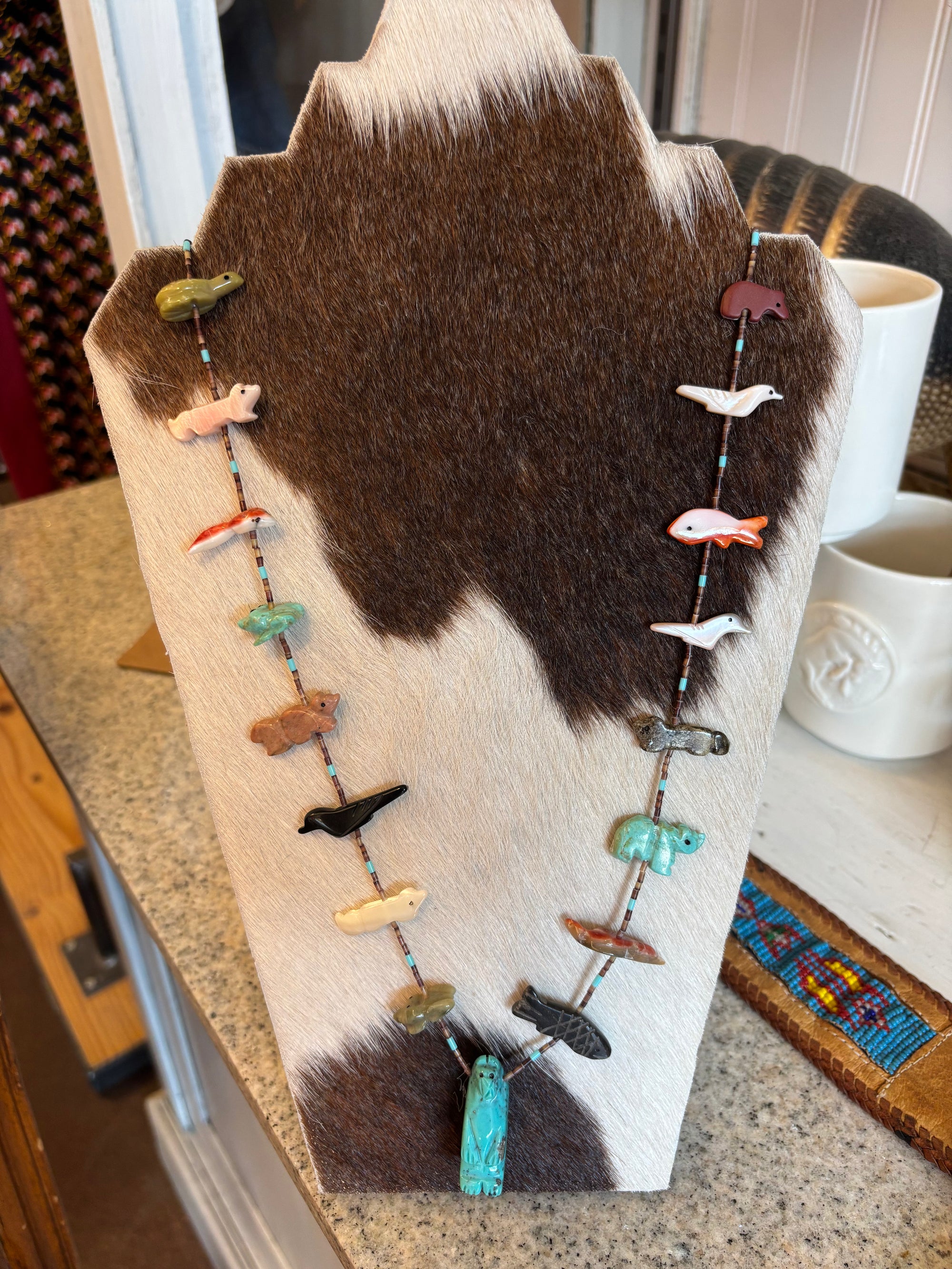 Vintage Zuni Fetish Animal Necklace