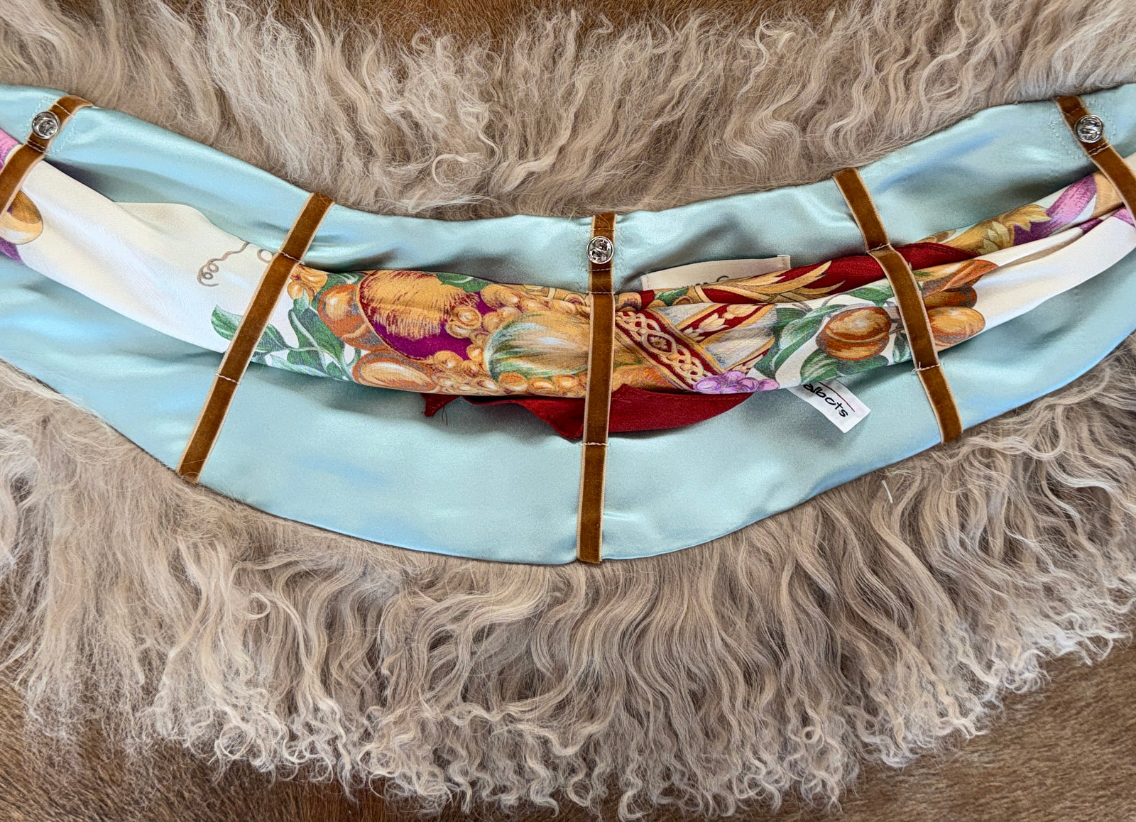 Mongolian Natural Lamb Collar with Scarf