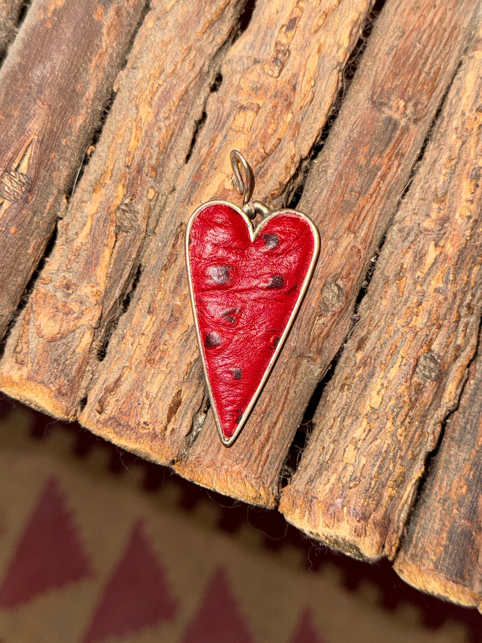 Leather Heart Pendant