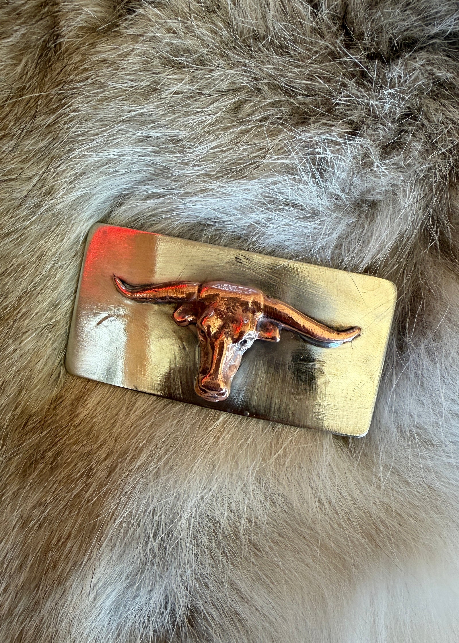 Mini Longhorn Belt Buckle
