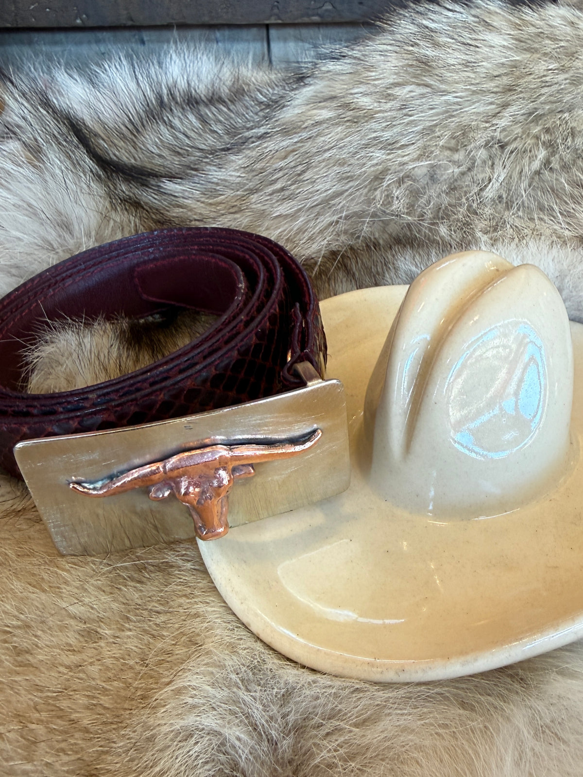 Mini Longhorn Belt Buckle