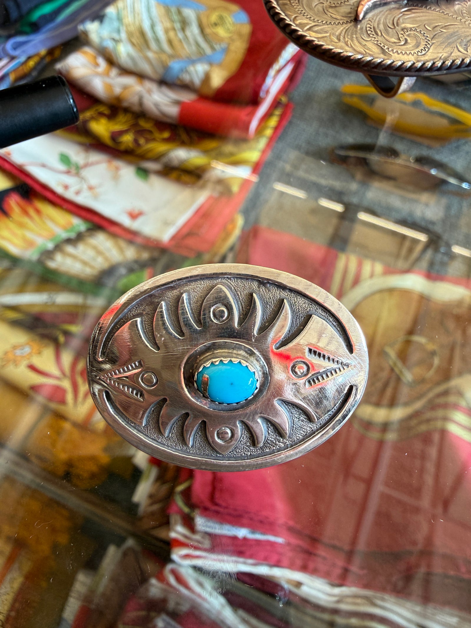 Turquoise Scarf Slide