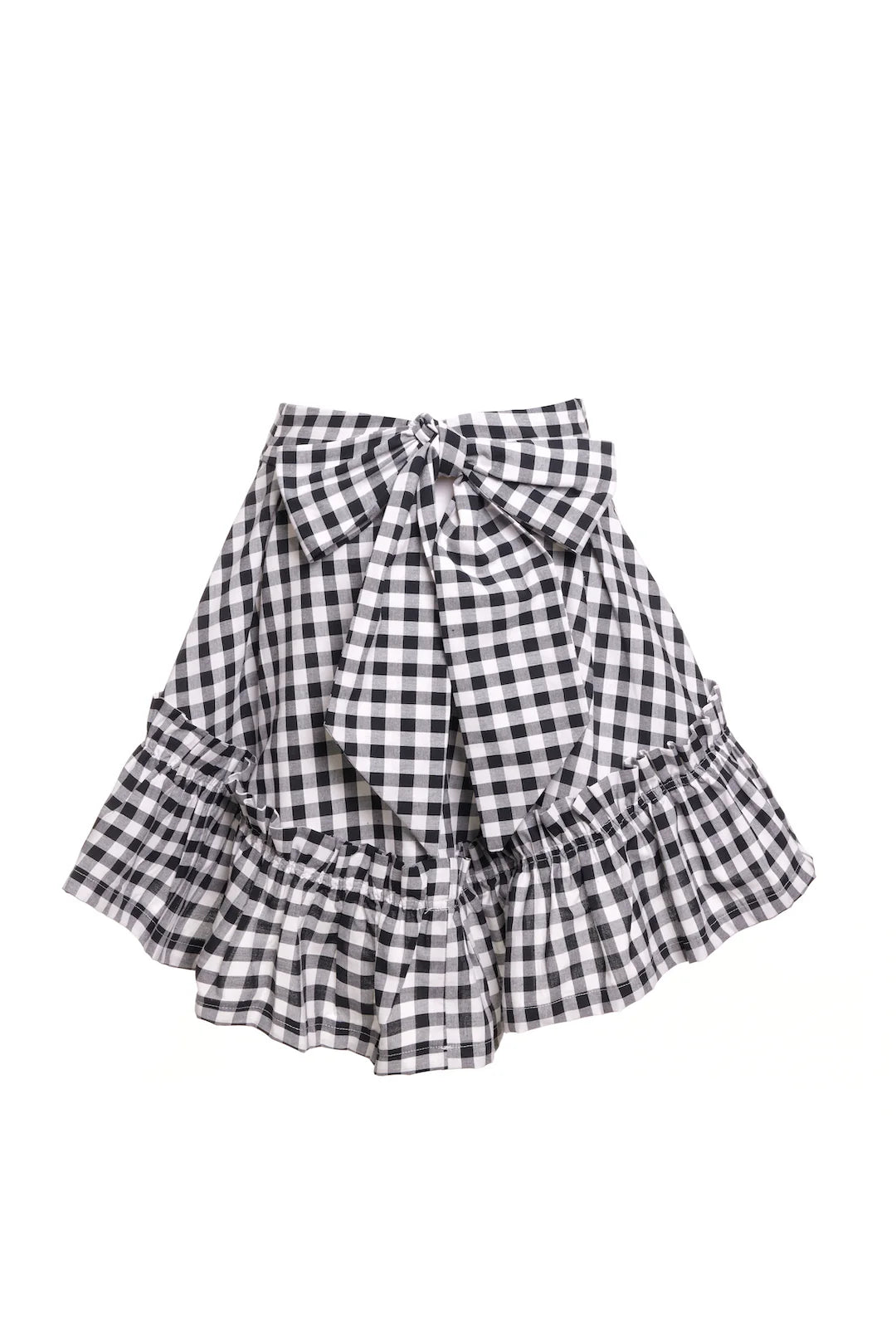 Black Gingham Quinoa Skirt