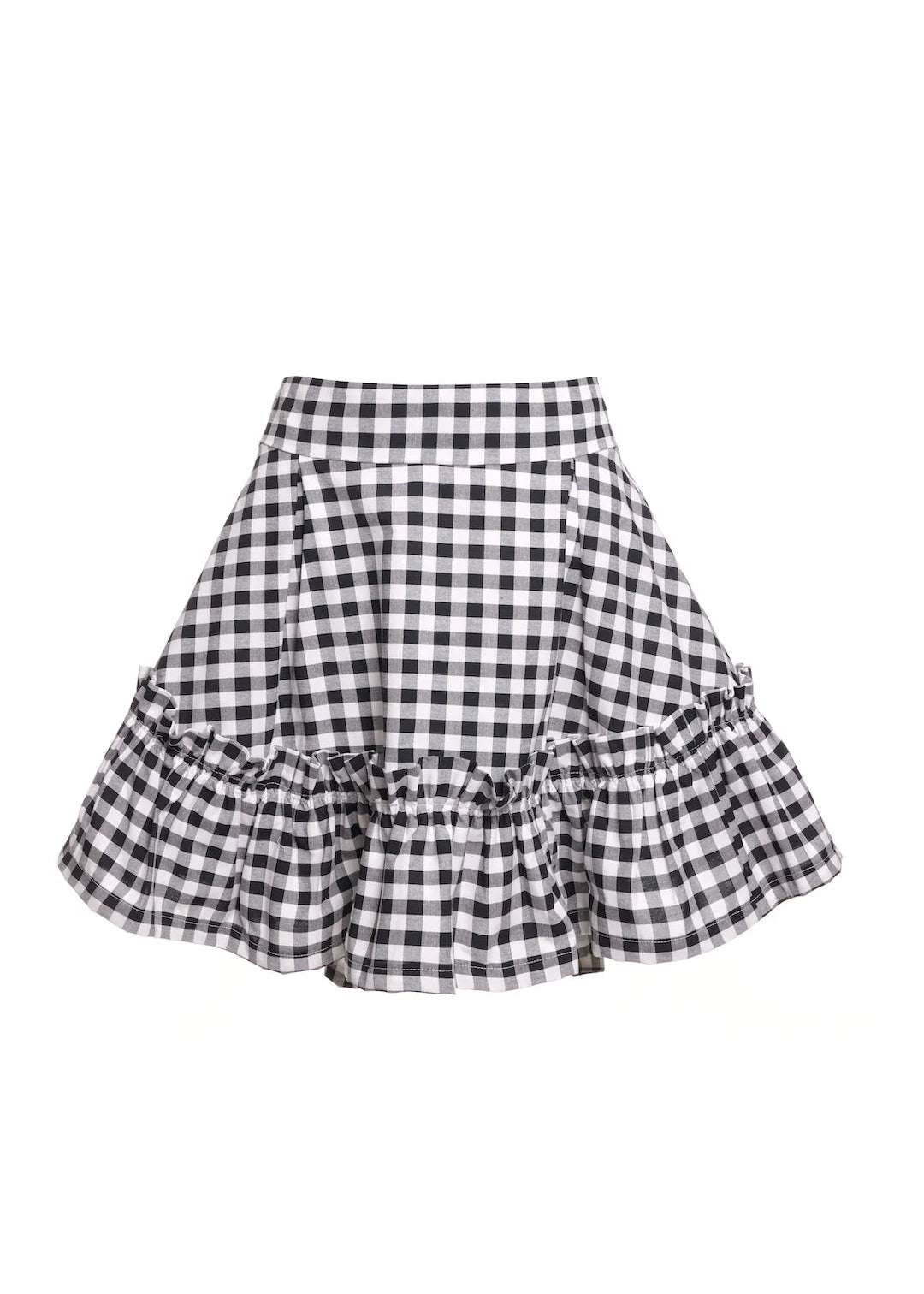 Black Gingham Quinoa Skirt
