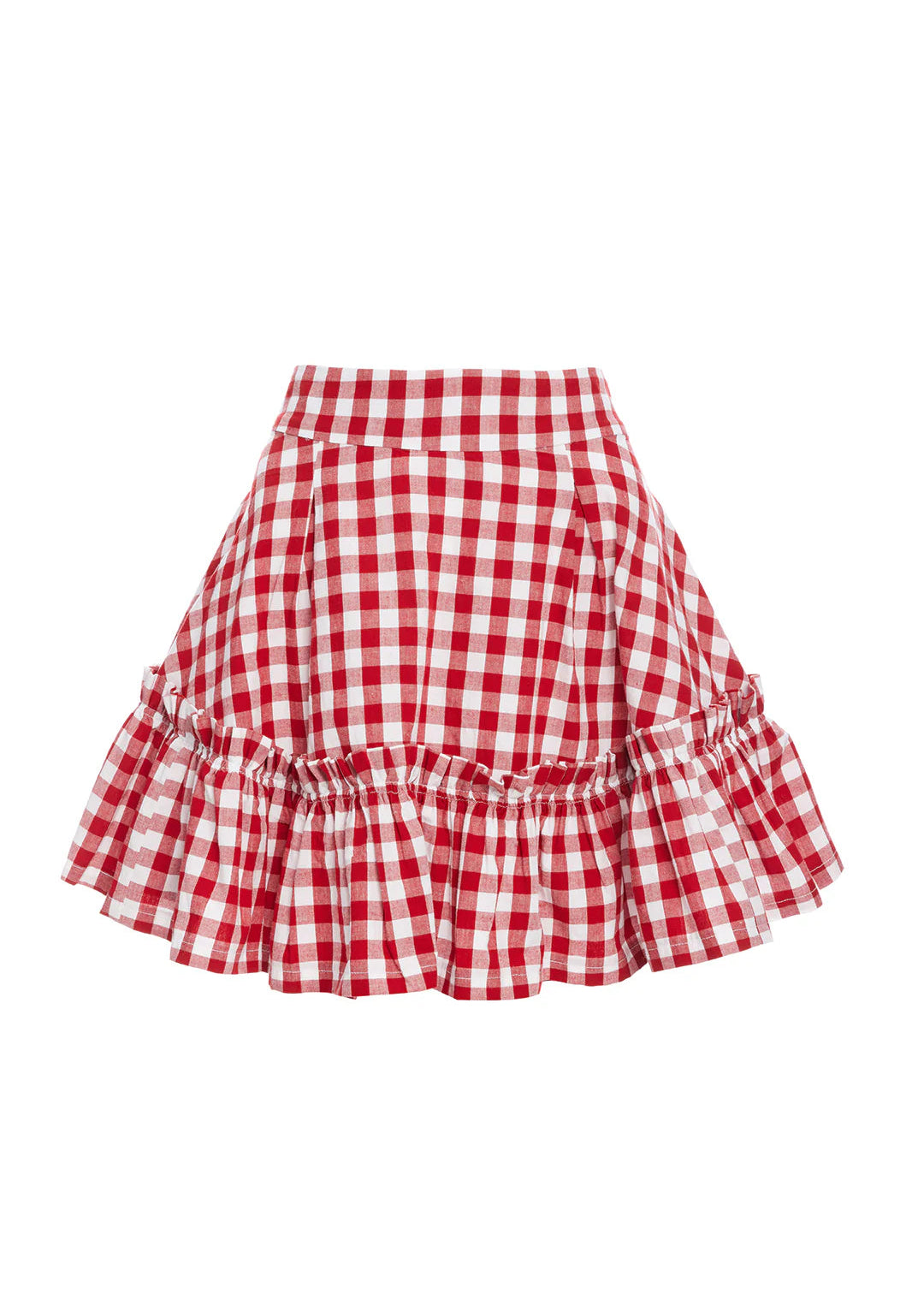 Red Gingham Quinoa Skirt