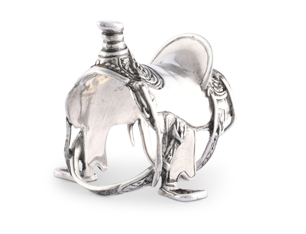 Cowboy Saddle Napkin Ring Set of 2