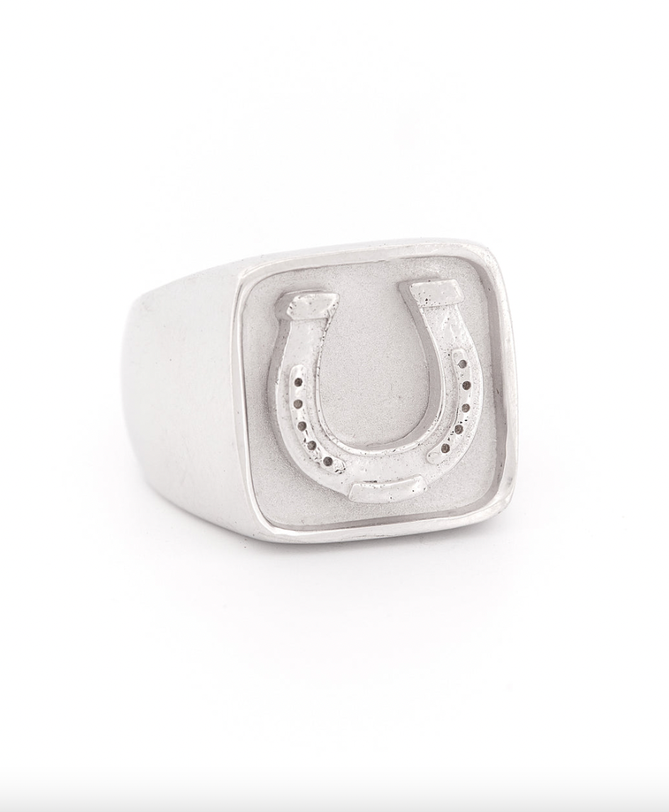 Horse Shoe Signet Ring