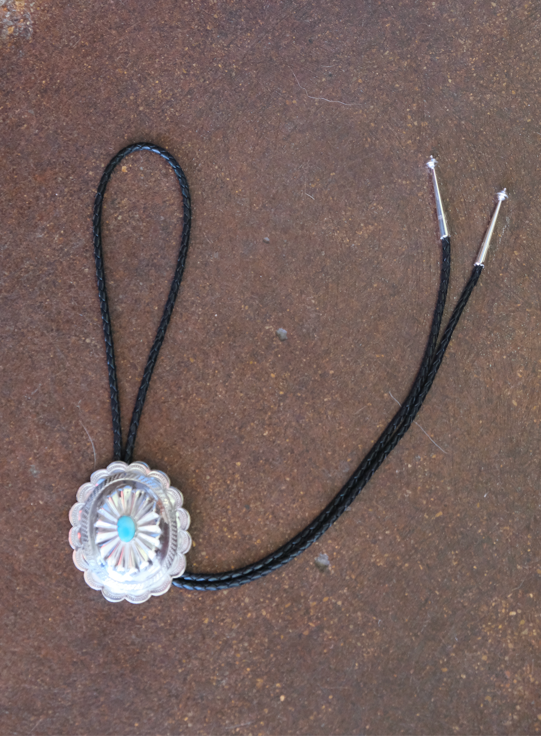 Vintage Silver &amp; Turquoise Bolo