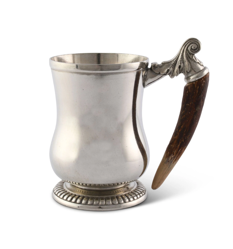 Curved Antler Handle Mug