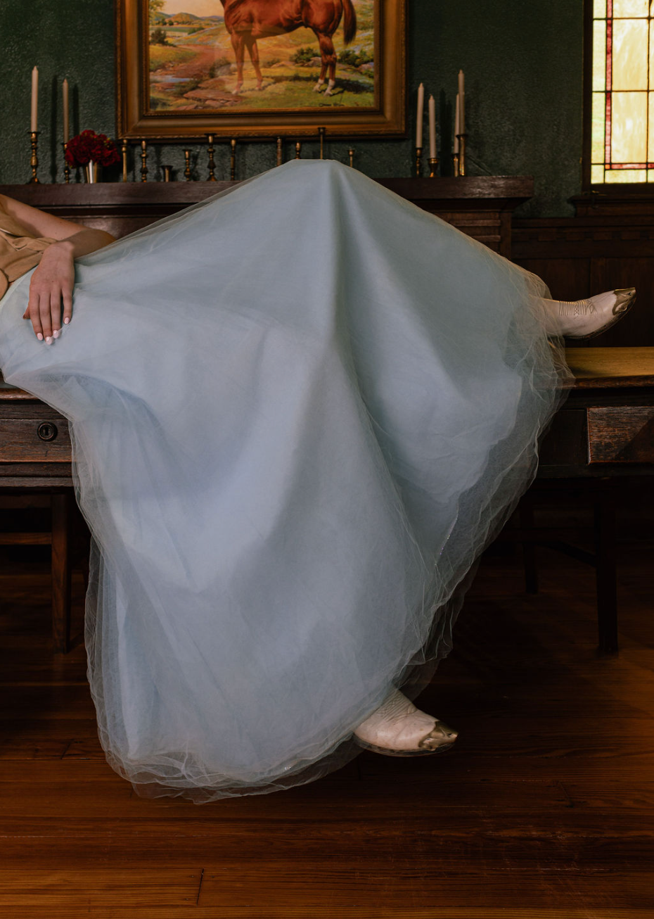 Vintage Ralph Lauren Blue Tulle Skirt