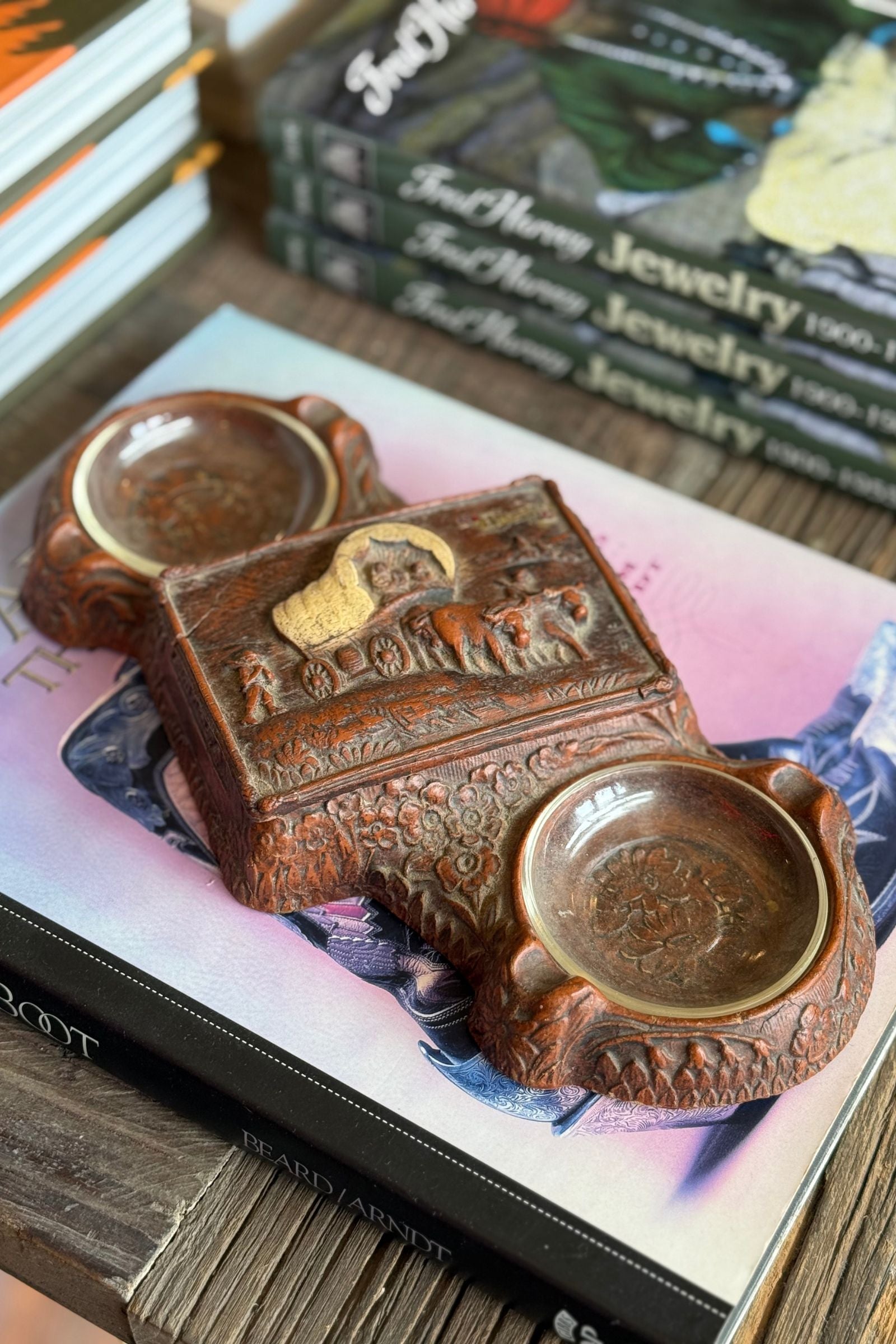 Vintage Two Sided Western Ash Tray