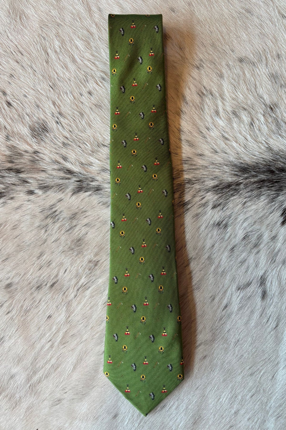 Kerr-Chief Silk Tie - Plains Indian Penateka