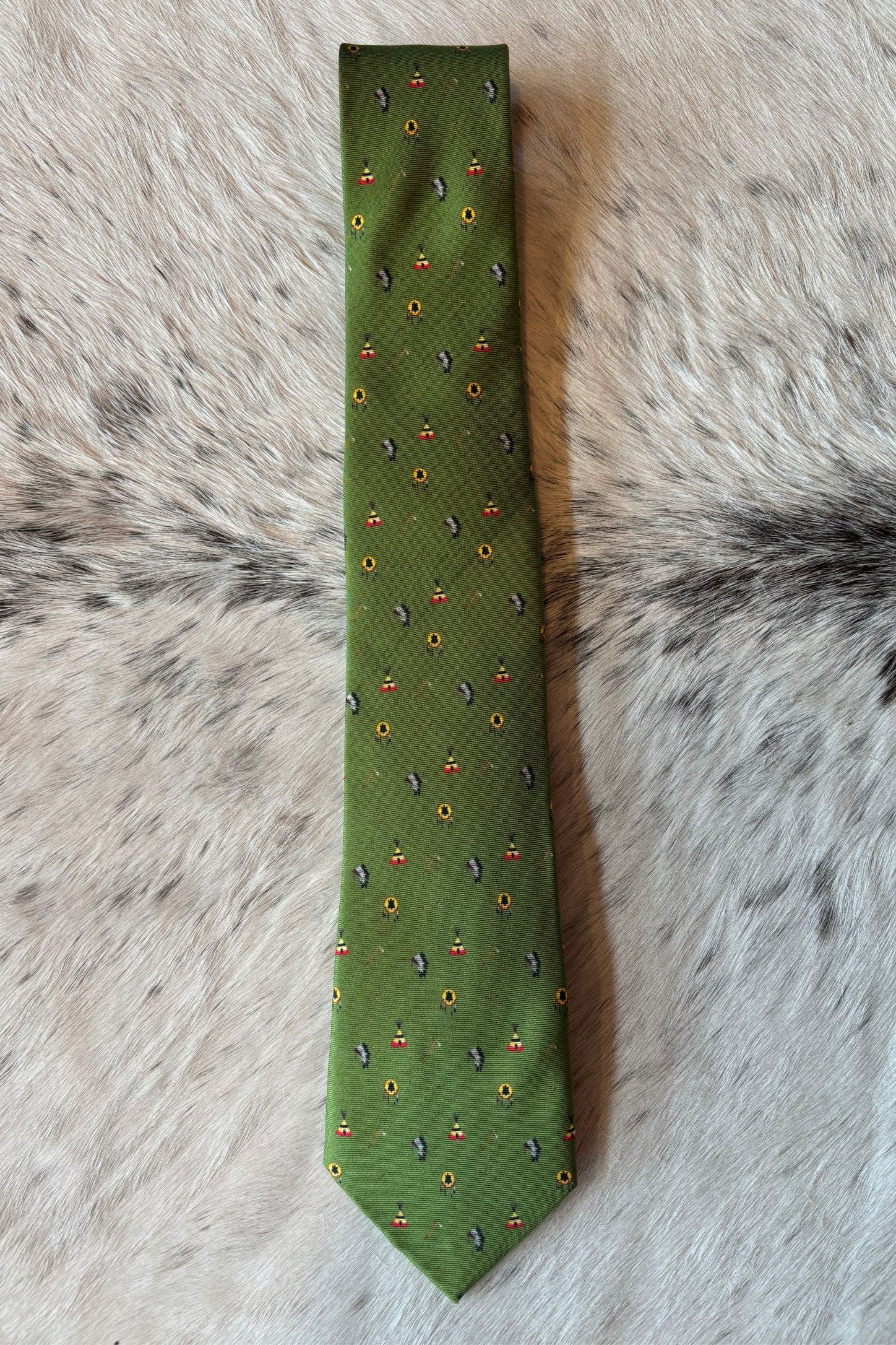 Kerr-Chief Silk Tie - Plains Indian Penateka