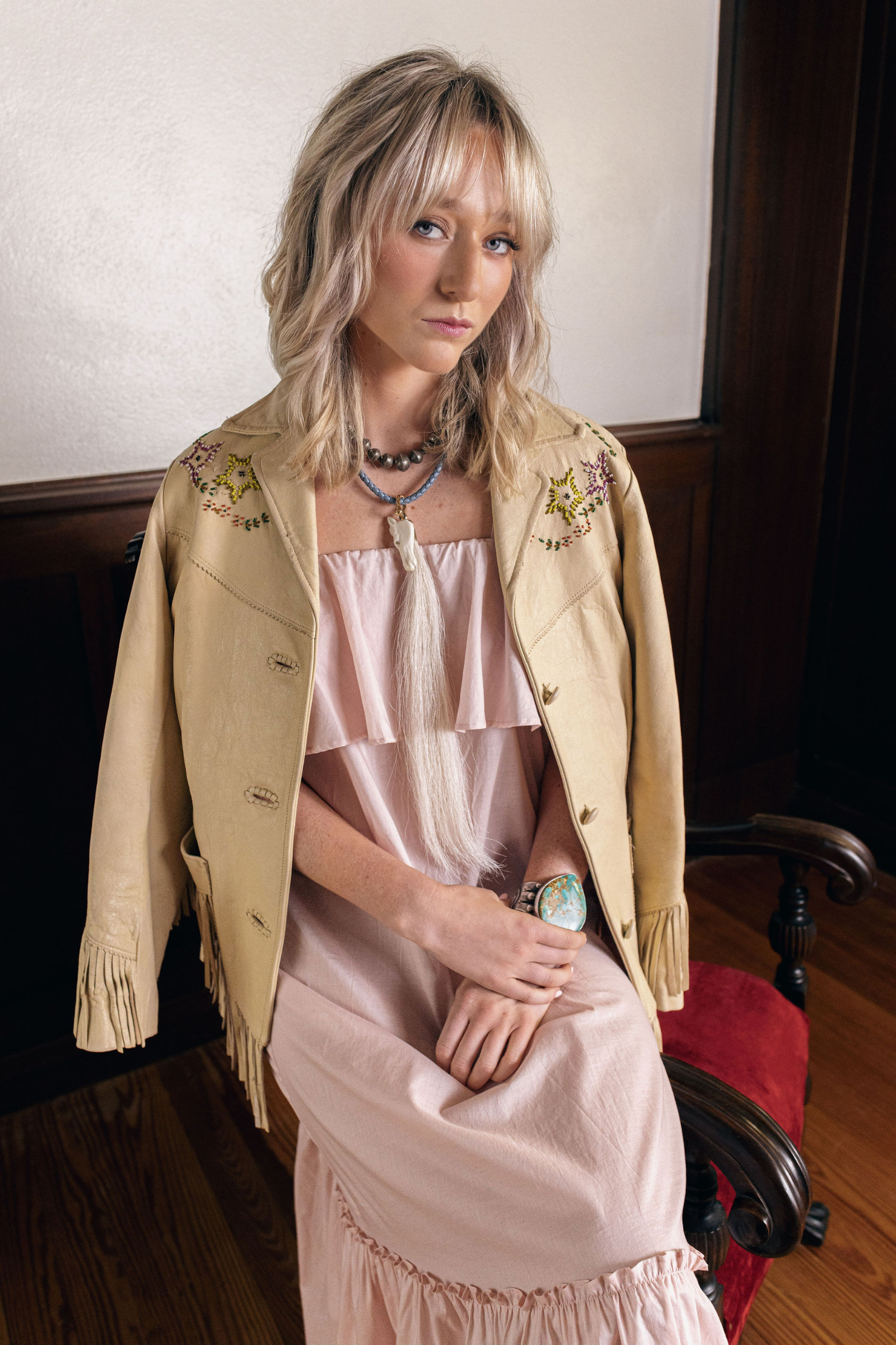 Chris Line Fringe Jacket