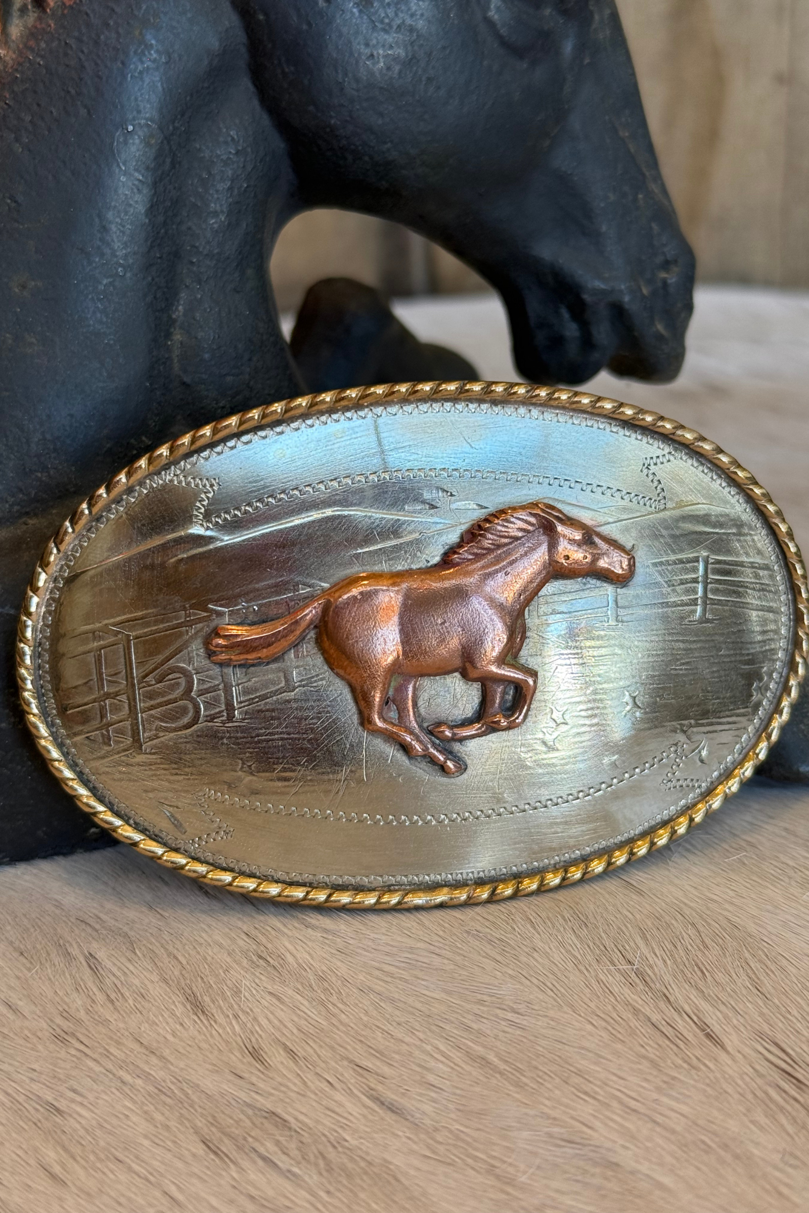 Copper Mustang Buckle