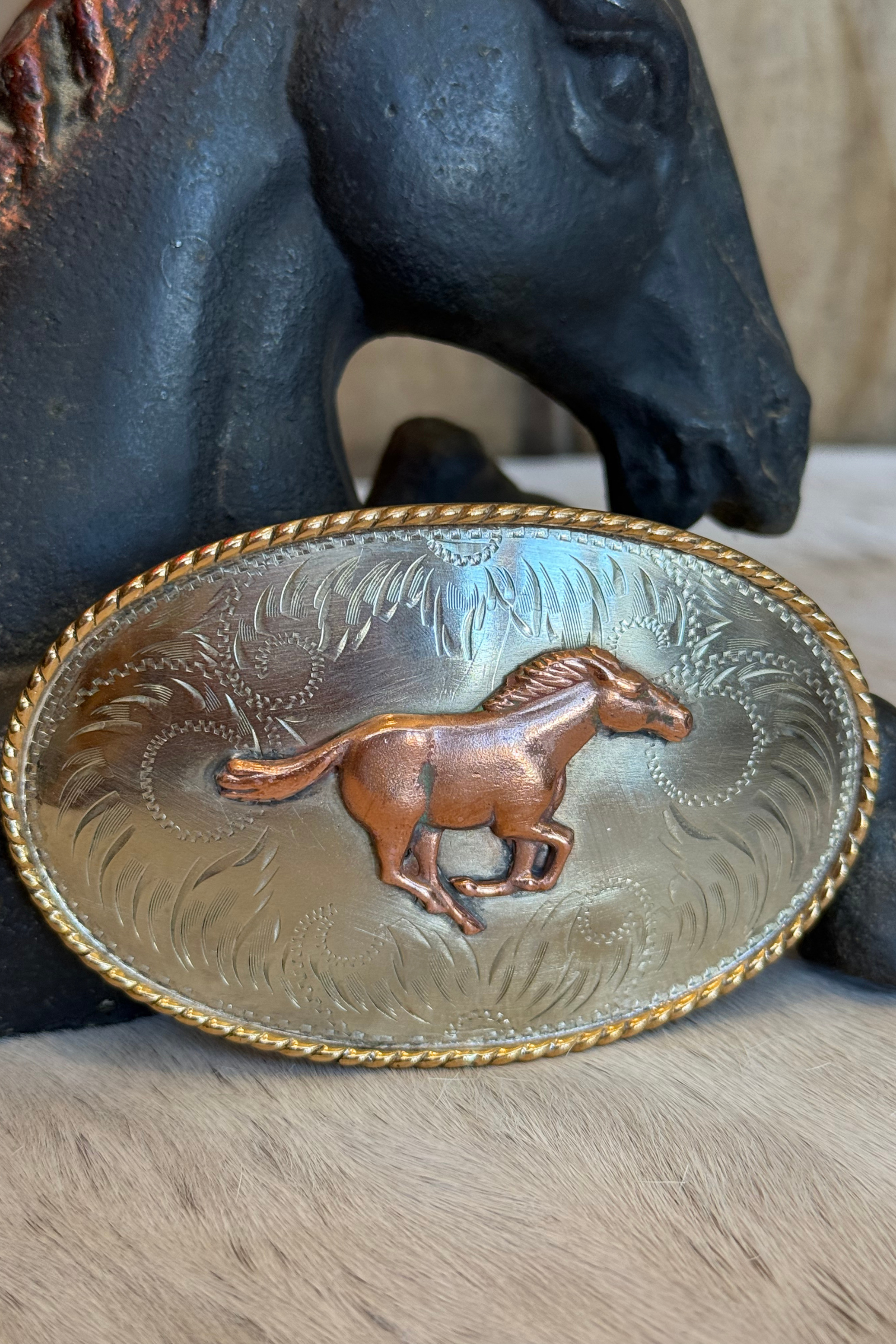 Copper Mustang Buckle